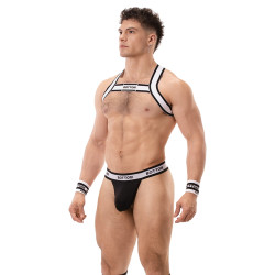 Barcode Berlin Harnais élastique Bottom Noir-Blanc